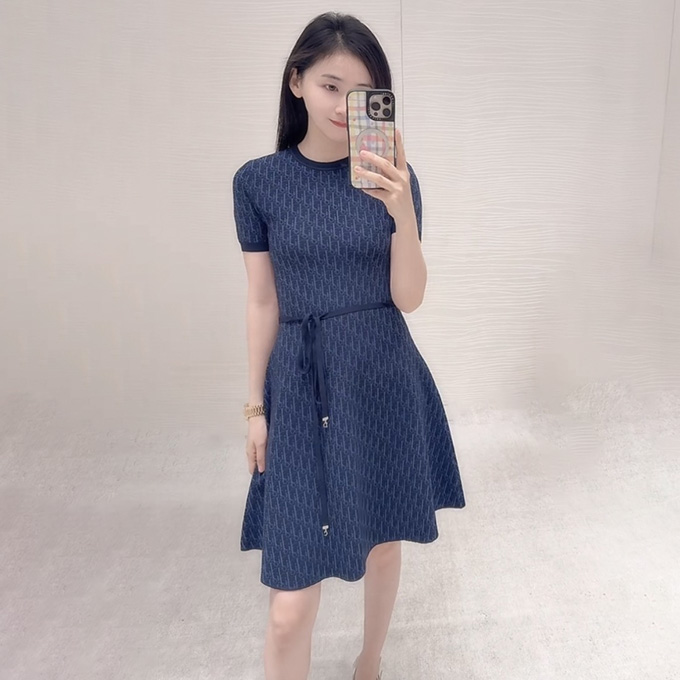 9A+ quality dior oblique knit dress